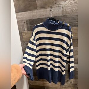 Fat Face | Striped Funnel Neck Sweater